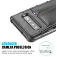 thumbnail image 4 of Case for Galaxy S10, [Black] Nakedcellphone Rugged Flexible TPU Cover Skin [with Vegan Leather Wallet Credit Card ID Slots] for Samsung Galaxy S10 Phone (SM-G973), 4 of 9