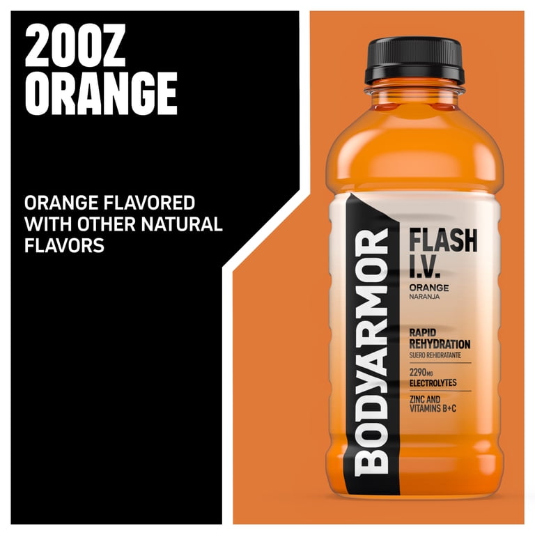 BODYARMOR Flash I.V. Orange, 20 fl oz, 12 Pack photo 4