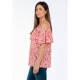 thumbnail image 3 of Jessica London Women's Plus Size Stretch Knit Cold Shoulder Ruffle Tunic, 3 of 3