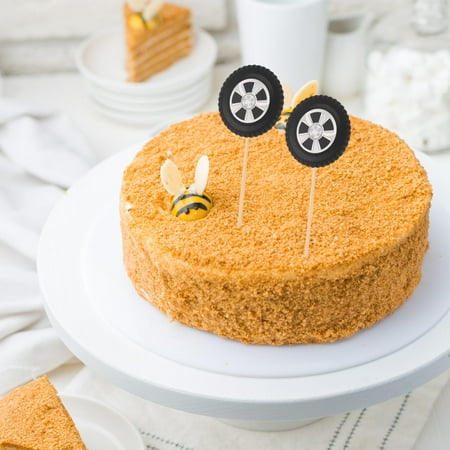 WHAMVOX 20 Pcs Cake Sticks Topper Race Car Decorations Party