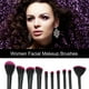 thumbnail image 5 of Spiral Design Plastic Handle Beauty Makeup Brushes Cosmetic Foundation Powder Blush Make Up Brush Toolblack, Red10 Pcs, 5 of 5