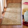 thumbnail image 3 of SAFAVIEH Antiquity Lorraine Floral Bordered Wool Runner Rug, Brown/Beige, 2'3" x 18', 3 of 9