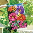 thumbnail image 3 of Briarwood Lane House Flag 40x28 For Outdoor Zinnias in Bloom Spring For Spring House Flag, 3 of 4