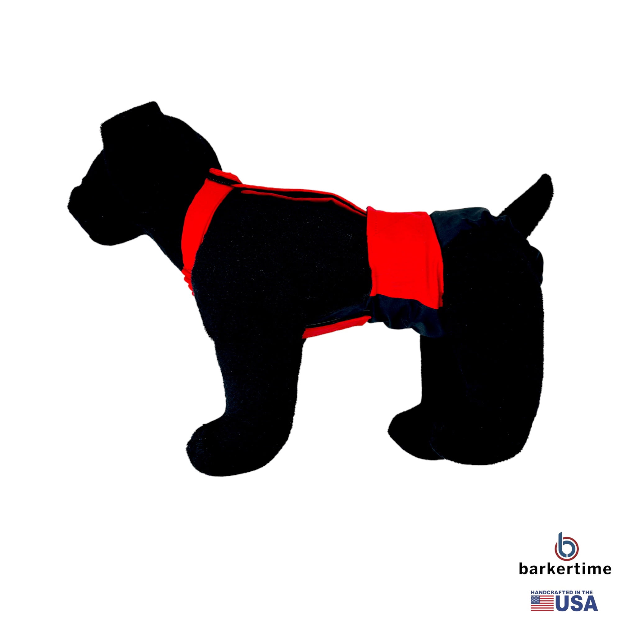 Barkertime Red and Black Dog Diaper Overall