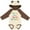 Natural & Brown w Ears, variant on Inktastic My Big Bro Loves Me Little Brother Sister Boys or Girls Long Sleeve Baby Bodysuit