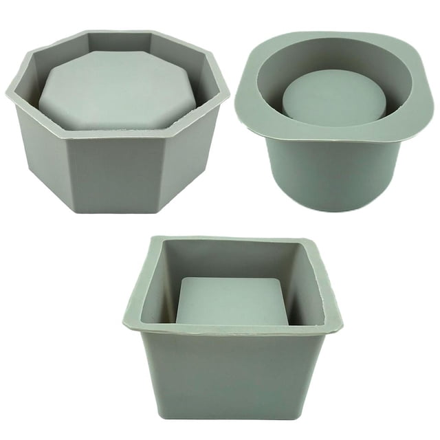 3 para Jardineras Pequeñas para Pntas Pequeñas de Hormigón para Manualidades BLESIY molde de maceta