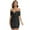 Black, variant on BEAUKEY Women Off Shoulder V Neck Bandage Dress Button Summer Female Bodycon Mini White