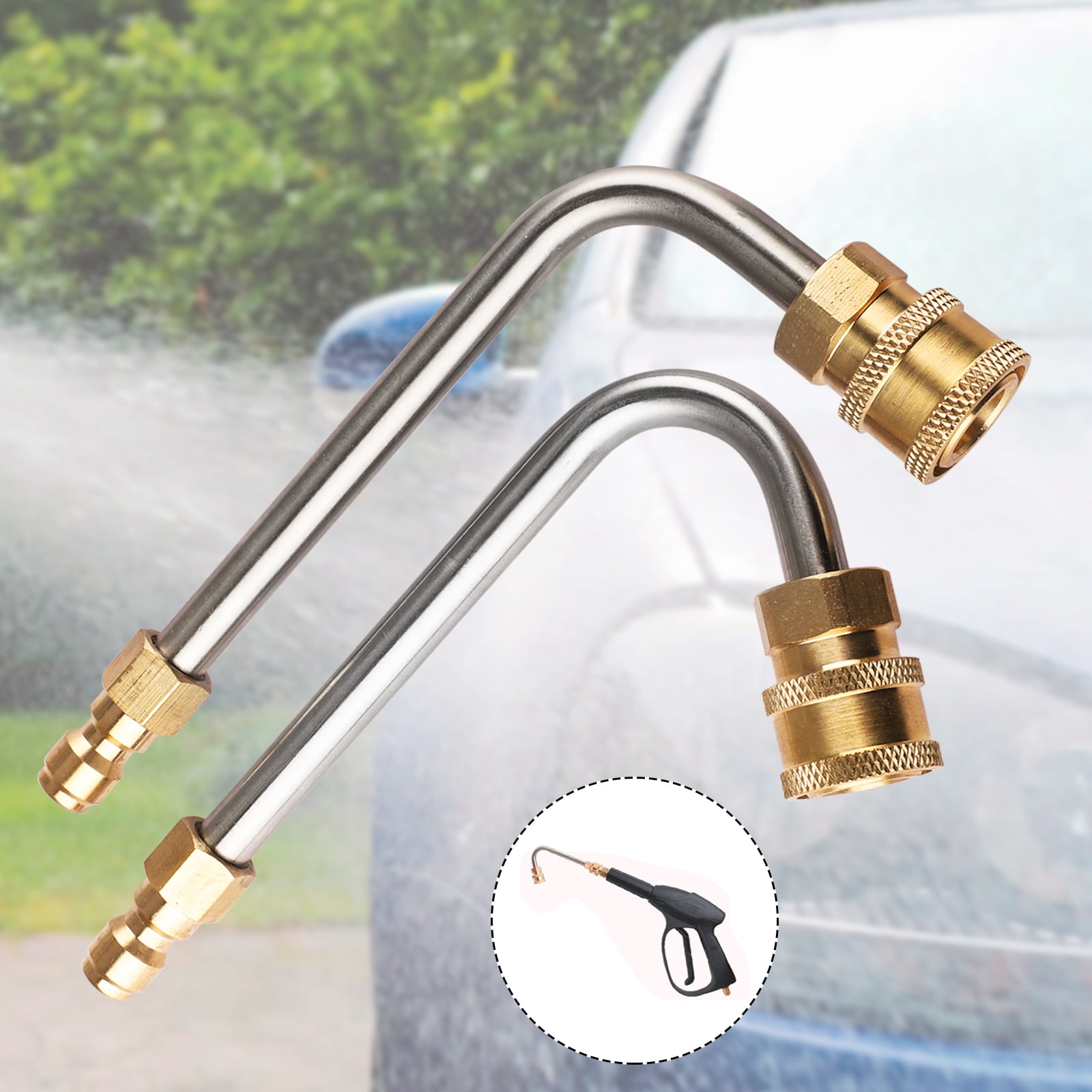 EEEkit 4000PSI High Pressure Washer Elbow Washer Gutter Rod Cleaner