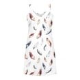 thumbnail image 4 of Fnooota Womens Casual Dresses, Sleeveless V Neck Vacation Midi Dresses Summer Dresses White Size S, 4 of 5