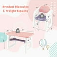 thumbnail image 3 of Barara King Toddler Table Chairs Set,Kids Play Table Set,Kids Table and Chair Set with Building Blocks-Pink & Purple, 3 of 8