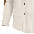 thumbnail image 5 of Fnnxeal Mens Button Down Shirt, Collared Corduroy Casual Long Sleeve Long Sleeve White Button Up Shirt for Men Size M, 5 of 5