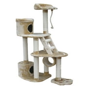 Angle View: Go Pet Club 59 in. Footprint Cat Tree Playground - F37