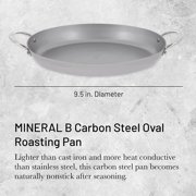 De Buyer Mineral B Element 9.5'' Oval Steel Roasting Pan