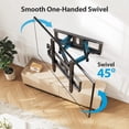 thumbnail image 5 of MountFTV Full Motion TV Wall Mount for 26-65 inch TVs Holds up to 110 lbs Swivels Tilts Extension Leveling, Max 400 x 400mm, Fits 8"/12/16" Wood Stud, 5 of 11