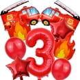 thumbnail image 1 of Ensemble de 9 Ballons de Feu Camion de Pompiers 32 Pouces Chiffres Rouges 0-9 Ballons d'Anniversaire Pompier Décorations de Fête Fournitures de Fête de Festival, 1 of 5