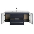 thumbnail image 7 of Cutler Kitchen and Bath Milano 48" Wood/Cultured Marble Bathroom Vanity in Black, 7 of 7
