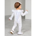 thumbnail image 7 of Miaeowve Toddler Baby Girls Metallic Romper Long Sleeve Ruffled Bodysuit Sparkly Birthday Party Outfit Ivory 12-18M, 7 of 7