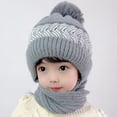 thumbnail image 4 of kaondbfi Kids Travel Essentials Clothing Accessories Beanie Hats for Girls and Boys Winter Knitted Fleece Hood Scarf Coif Winter Kid Knit Hat Warm Hats, 4 of 7