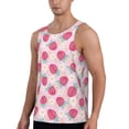 thumbnail image 2 of Cauagu Floral Strawberr Print Men's Sleeveless Muscle Shirts,Tank Tops Quick Dry Workout Tank Top Gym Muscle Tee Fitness Bodybuilding T Shirt for Men-3X-Large, 2 of 7