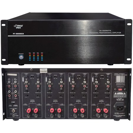 UPC: 0068888899031 | New Pyle PT8000CH 8 Channel 8000 Watt 19  Rack Mount Stereo Mono Amplifier Amp