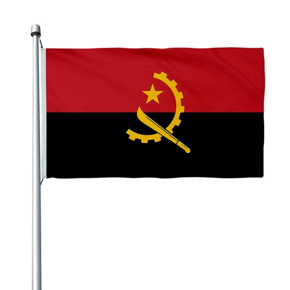 Aihccy Angola Flag with Brass Grommets Size - 3x5Ft