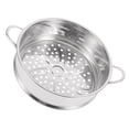thumbnail image 4 of Cesta vaporera de 20 cm con asas de acero inoxidable, práctica rejilla para cocinar panecillos, ideal para el hogar, la cocina y el restaurante (plateada)., 4 of 6
