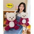 thumbnail image 4 of Animal de peluche de oso de fresa con sombrero extraíble, peluche de oso de peluche (oso de fresa rosa) (28 cm), 4 of 5