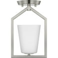 thumbnail image 6 of Progress Lighting Vertex 1-Light Semi-Flush Mount, Brushed Nickel, Etched Glass Shade, 6 of 9