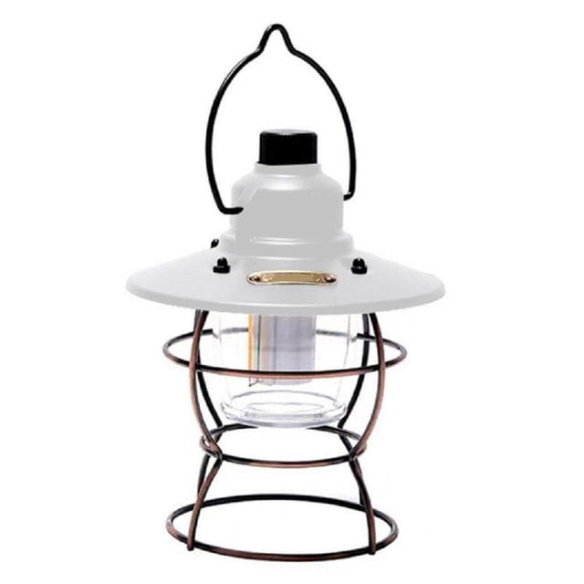 Linterna vintage con luz de llama, linternas retro recargables por USB, linterna colgante de metal antiguo, luz de camping para uso en interiores y exteriores