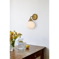thumbnail image 3 of Hanson 1 light bath sconce in brass with frosted shade, 3 of 8
