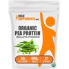 BulkSupplements.com Organic Pea Protein Isolate Powder, 30g - Vegan Protein Powder (500g - 17 Servings)