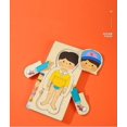thumbnail image 2 of Juego de rompecabezas de anatomía para niños, anatomía para niños, juguetes de esqueleto para niños de 3 años en adelante, cognición de juguetes de madera, órgano humano, 2 of 5