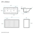 thumbnail image 2 of Classe 48" Wall-Mounted Bathroom Vanity in Brown Oak with Black Double Basin Sink Top, 2 of 5