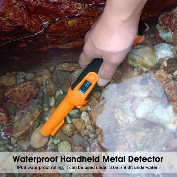EBTOOLS Detector de Metales6-7 cm Distancia de sensibilidad 360 ° Escaneo omnidireccional 3.0 m / 9.8 pies Detector subacuático a Prueba de Agua para Objetos metálicosOrange Khall 1.8122E+12