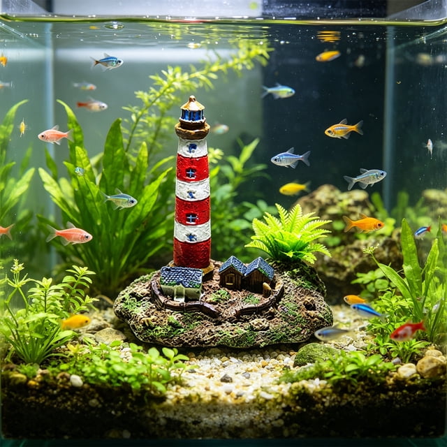 Cueva de resina para acuario, decoración para peceras – Adorno de roca de arenisca natural con entrada grande para peces, camarones y tortugas – Refugio acuático para terrario o acuario paisajístico