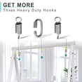 thumbnail image 2 of Reinforced Base & Triangular Structure Hammock Stand with 2 Storage Baskets, Swing Stand with 3 Hooks Fit for Most Hanging Chair for Oudoor&Indoor (Stand Only) (White), 2 of 6