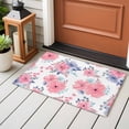 thumbnail image 4 of Entryway Rug 2'x3', Pink Watercolor Floral Small Rug for Kitchen Bathroom Door Mat Indoor Entrance, Spring Flower Abstract Art Non-Slip Area Rugs Floor Mats Carpet Front Door Rugs, 4 of 8
