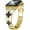 A-Gold/black, variant on Diamond Metal Bands Add Sparkle to Your Watch For Apple Watch Series 10/9/8/7/6/5/4/3/2/1SE/Ultra Clover Simple and Stylish Compatible with 38mm40mm41mm42mm44mm45mm 46mm49mm Women's Wear