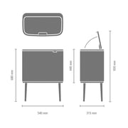 Brabantia Bo Touch Bin, 3+6 Gallon (11+23 Liter)