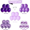 thumbnail image 2 of Purple Balloon Set - 50pcs 12inch Metallic and Pastel Latex Helium Balloons With Confetti - Dark, Lavender, Lilac - Birthday Party, Bride Shower, Wedding Decorations, 2 of 14