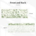thumbnail image 2 of Green Floral Toile Curtain Valance for Windows, 54x18inch Chinoiserie Flowers Birds and Leaves Print Rod Pocket Top Treatment Drapes for Living Room Bedroom French Country Décor, 2 of 7