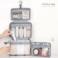 thumbnail image 5 of Casual Outdoor Foldable Large Capacity Travel Organizer Zipper Bag Hanging Zipper Storage Bags Folded Cosmetic Bags Makeup Bags Storage Toiletry Bag GREY S, 5 of 8