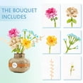thumbnail image 3 of Remocguys Flower Bouquet Building Set with Vase Mini Not Compatible with Lego Botanical Home Decor for Adults 542 Pcs, 3 of 6