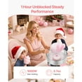 thumbnail image 4 of KFFKFF Commercial Cotton Candy Machine, 1000W Electric Floss Maker with 15-inch Stainless Steel Bowl and Sugar Scoop, Suitable for Hard Candy, Perfect for Home, Kids' Birthdays, and Family Gatherings, 4 of 9