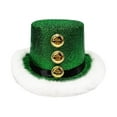 thumbnail image 2 of FVDPWYE Christmas Top Hat Decor Headgear for Festive Fancy Dress Stage Performance Party green, 2 of 5