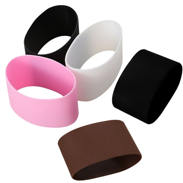 MERRYHAPY 5Pack Silicone Tumbler Sleeve Protective Cover Assorted Color Heat Resistant for General Users at Home Use