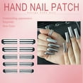 thumbnail image 2 of RAGUPEL 24Pcs Glue on Nails for Women,Silver Nail Tips Square,Glossy Long Nails,Nails Press Ons for Party,Daily Life,Taking Pictures,Dating,Style3, 2 of 8