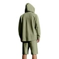 thumbnail image 5 of NAFUU Summer Mens Short Sets Men's 2 Pieces Linen Set Casual Button Up Long Sleeve Hoodies And Shorts Vacation Beach Outfits Athletic Casual Outfits, 5 of 9
