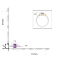 thumbnail image 4 of ANGARA Natural 0.9 Ct. Amethyst with Diamond Classic Ring in 14K White & Yellow Gold for Women (Ring Size: 4.5), 4 of 9