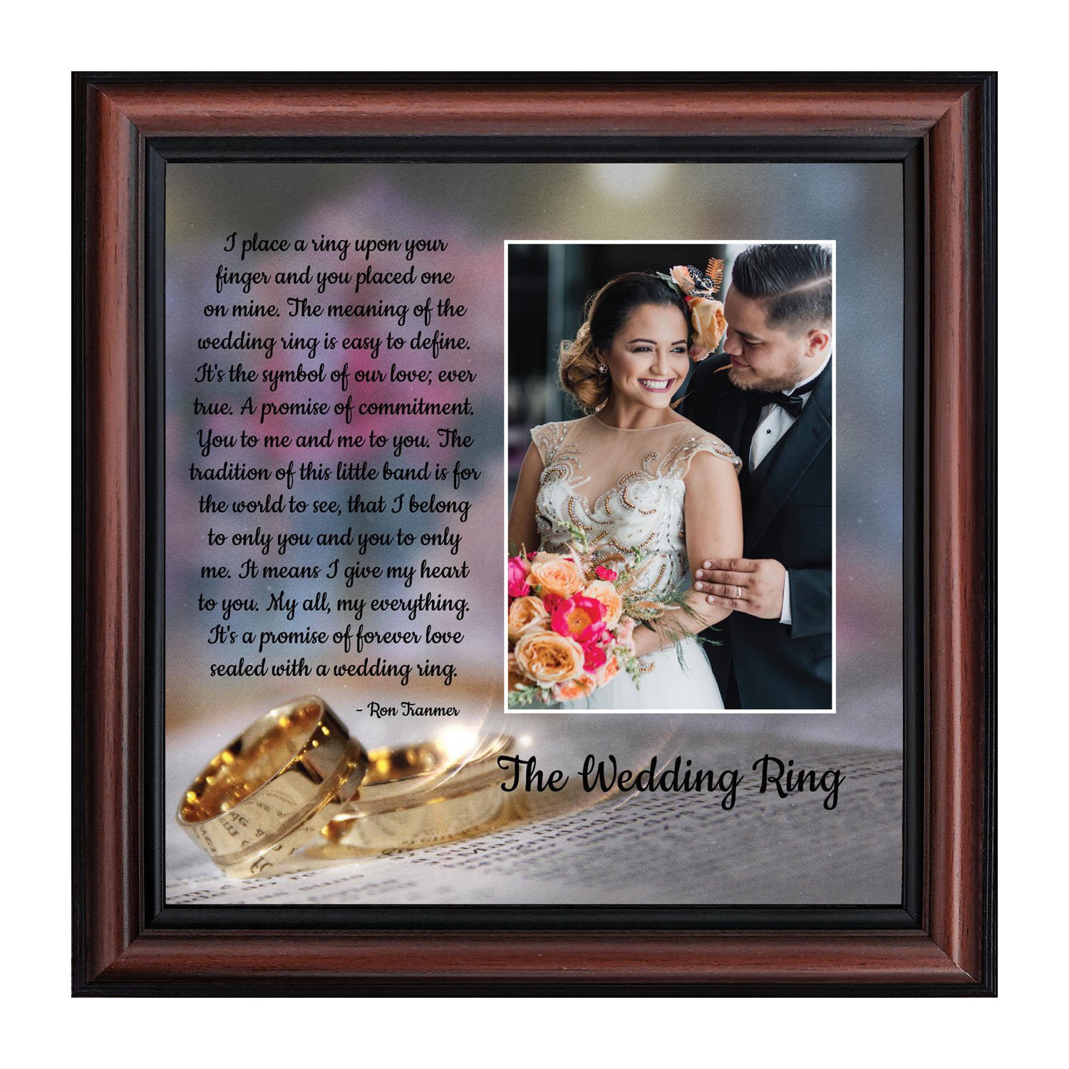 Wedding or christmas gift Newlywed picture frame Bridal Shower gift Wedding photo frame